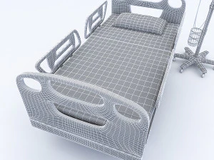 intensive care bed 3D Model