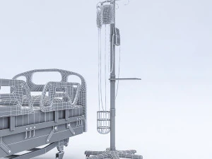 intensive care bed 3D Model