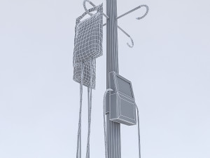 intensive care bed 3D-Modell