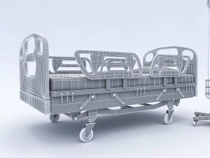 intensive care bed 3D Model