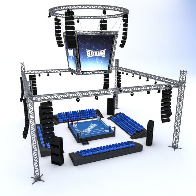 boxing area 3D मॉडल .c4d .max .obj .3ds .fbx .stl .blend 