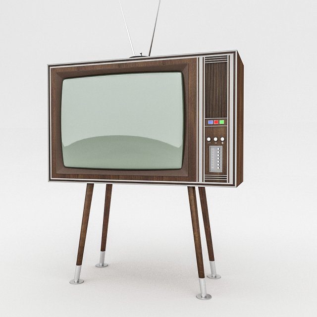3d retro tv model 3D 모델 .c4d .max .obj .3ds .fbx .stl .blend 