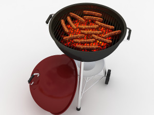 3d barbecue model Modelo 3D