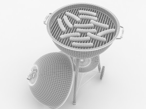 3d barbecue model Modelo 3D