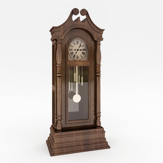 3d retro clock model 3D Model .c4d .max .obj .3ds .fbx .stl .blend 