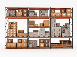 3d warehouse rack model Modelo 3D