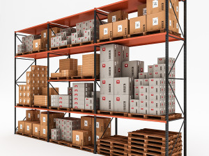 3d warehouse rack model Modelo 3D