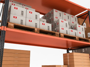 3d warehouse rack model Modelo 3D