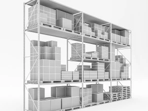 3d warehouse rack model 3D Model