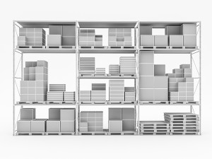 3d warehouse rack model Modelo 3D