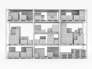 3d warehouse rack model 3D Model