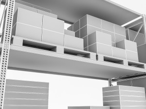 3d warehouse rack model Modelo 3D
