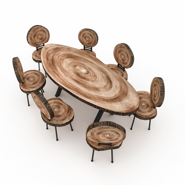 wooden garden furniture 05 Modelo 3D .c4d .max .obj .3ds .fbx .stl .blend 