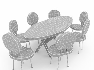 wooden garden furniture 05 Modelo 3D