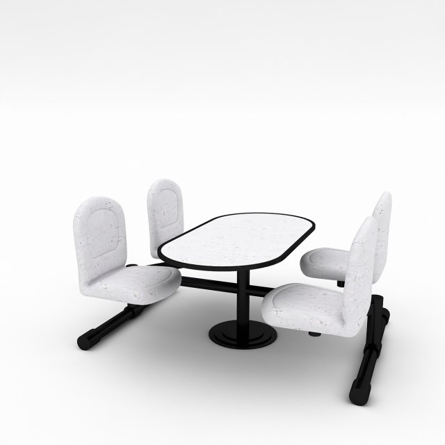 bowling table chair model 3D Модель .c4d .max .obj .3ds .fbx .stl .blend 