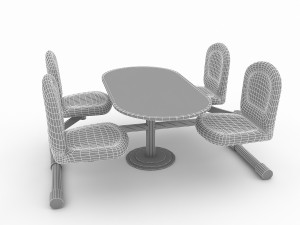 bowling table chair model 3D Модель