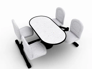 bowling table chair model 3D Model