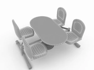 bowling table chair model 3D Model