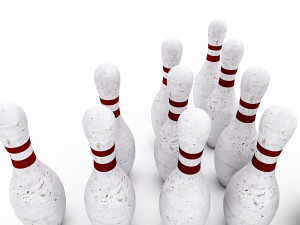 bowling ball and pin model 3D 模型