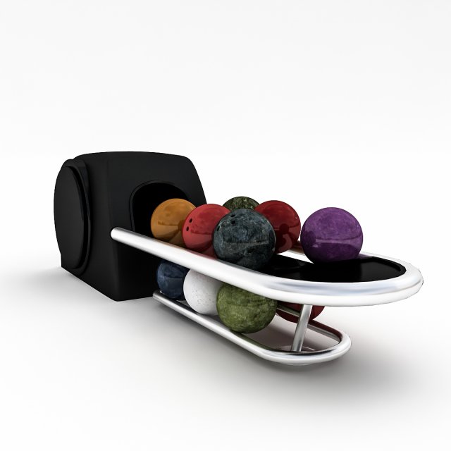 bowling ball machine model Model 3D .c4d .max .obj .3ds .fbx .stl .blend 