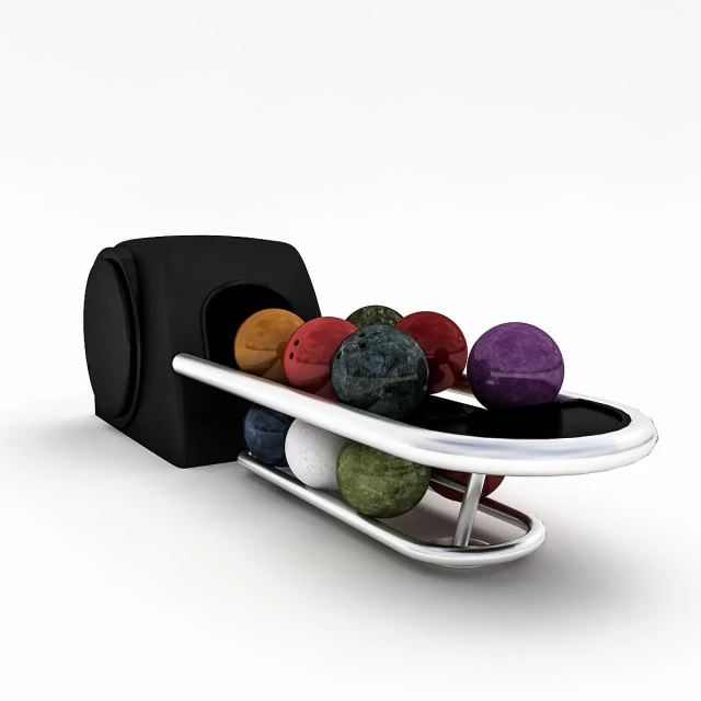 bowling ball machine model 3D Model .c4d .max .obj .3ds .fbx .stl .blend 