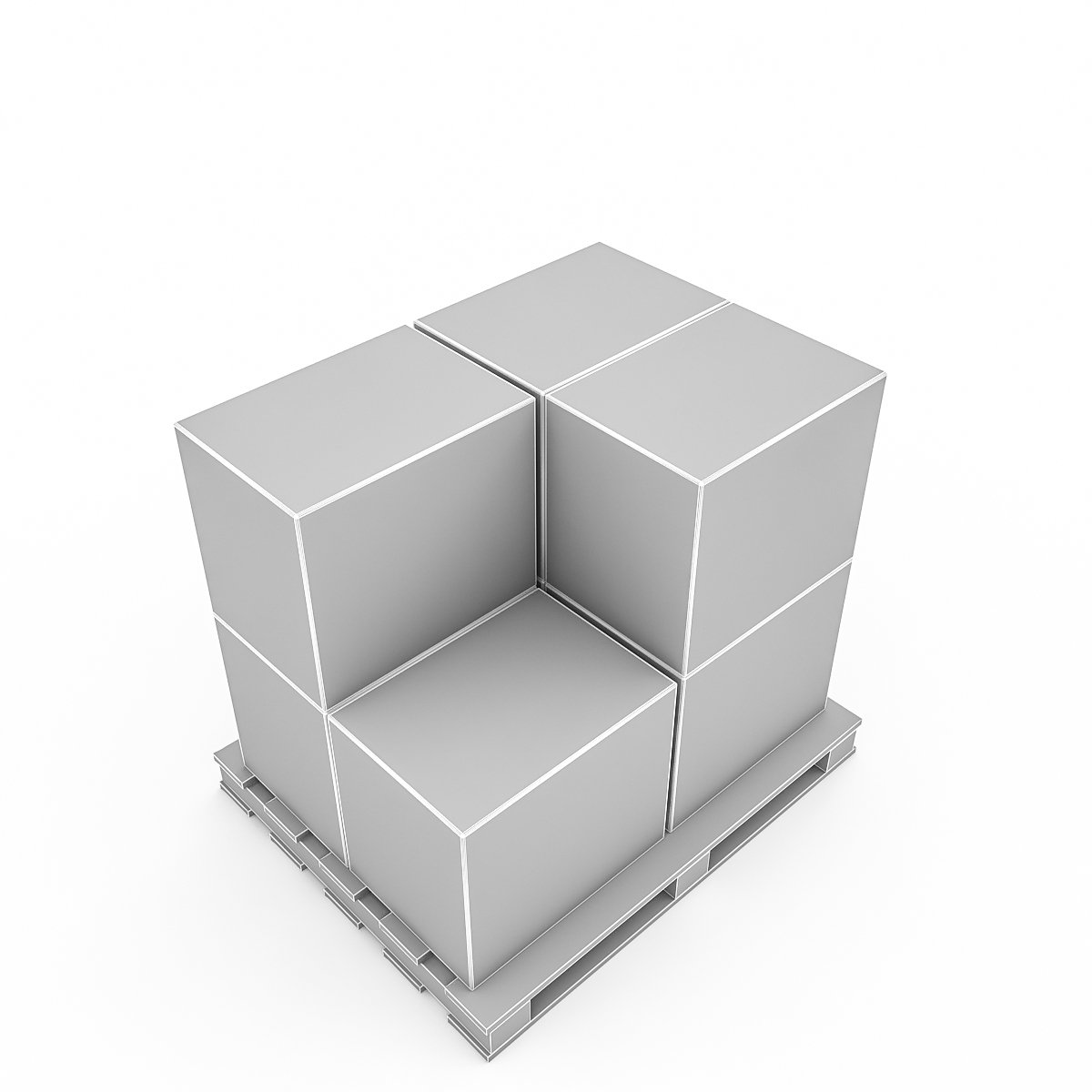 Box model. Box 3d model.