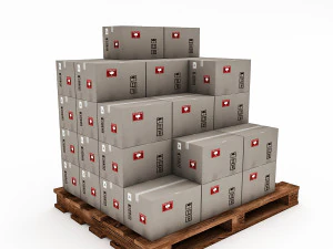 Caja de almac&eacute;n 3D modelo 2. Modelo 3D