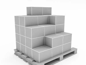 Caja de almac&eacute;n 3D modelo 2. Modelo 3D