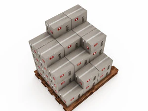 Caja de almac&eacute;n 3D modelo 2. Modelo 3D