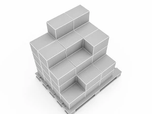 Caja de almac&eacute;n 3D modelo 2. Modelo 3D