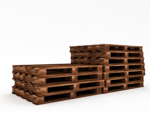 wooden pallet model 3D मॉडल