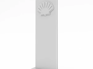 3d gas station sign model 3D Model