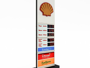 3d gas station sign model Modelo 3D