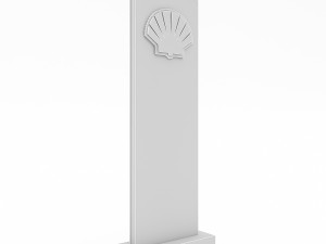 3d gas station sign model Modelo 3D