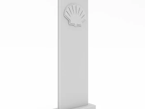 3d gas station sign model 3D Model