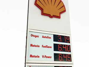 3d gas station sign model 3D Model