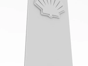 3d gas station sign model 3D Model