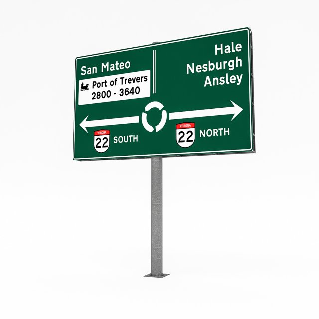 3d traffic sign model 01 3D Model .c4d .max .obj .3ds .fbx .stl .blend 