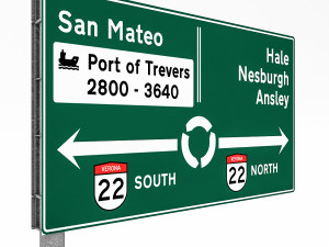 3d traffic sign model 02 Model 3D