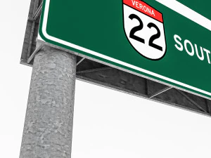 3d traffic sign model 02 3D Model