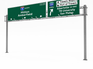 3d traffic sign model 04 3D Model