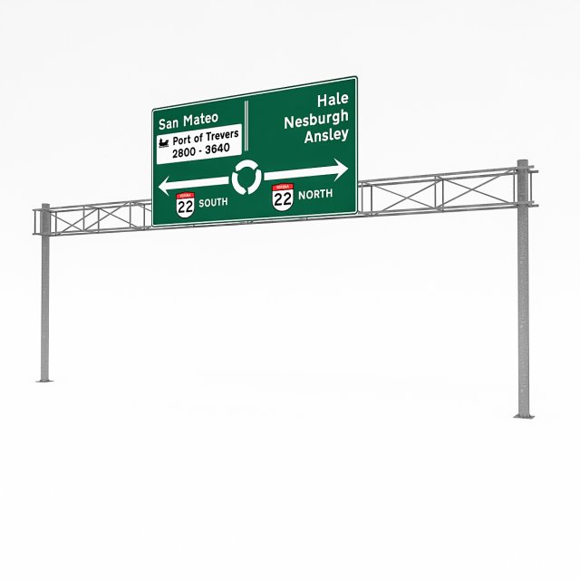 3d traffic sign model 05 3D Модель .c4d .max .obj .3ds .fbx .stl .blend 