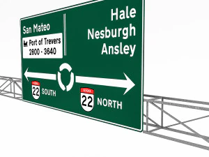 3d traffic sign model 05 3D Model