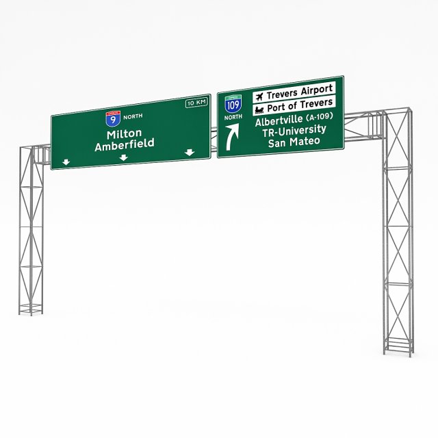 3d traffic sign model 06 Model 3D .c4d .max .obj .3ds .fbx .stl .blend 
