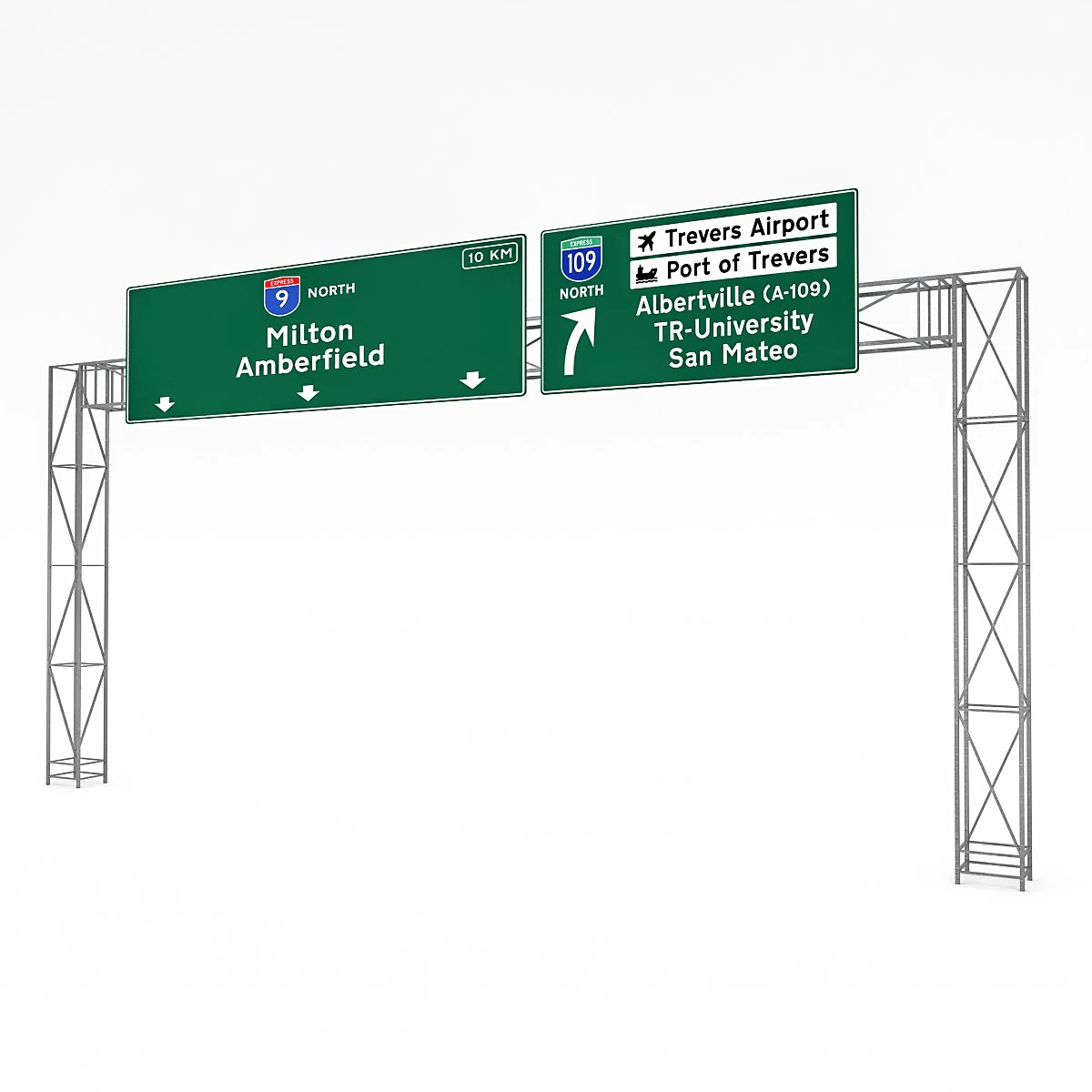3d traffic sign model 06 3D Model .c4d .max .obj .3ds .fbx .stl .blend 