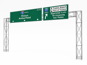 3d traffic sign model 06 3D Model