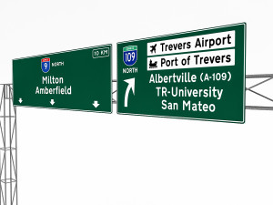 3d traffic sign model 06 Model 3D