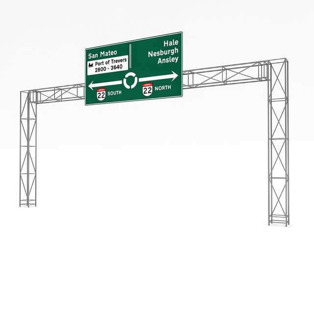 3d traffic sign model 07 3D Model .c4d .max .obj .3ds .fbx .stl .blend 