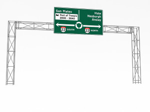 3d traffic sign model 07 3D Model