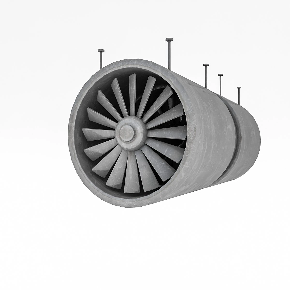 tunnel ventilation fan model 3D Model .c4d .max .obj .3ds .fbx .stl .blend 